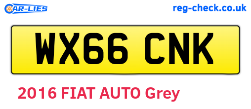 WX66CNK are the vehicle registration plates.