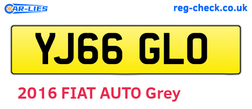YJ66GLO are the vehicle registration plates.