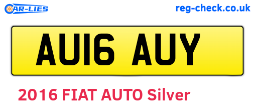 AU16AUY are the vehicle registration plates.