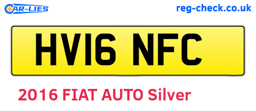 HV16NFC are the vehicle registration plates.