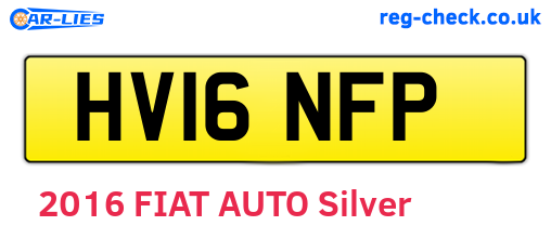 HV16NFP are the vehicle registration plates.