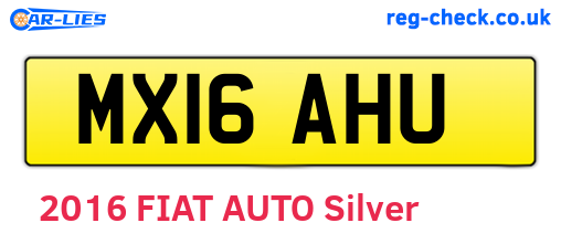 MX16AHU are the vehicle registration plates.