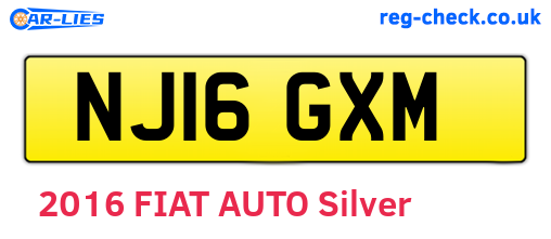 NJ16GXM are the vehicle registration plates.