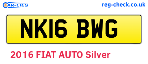 NK16BWG are the vehicle registration plates.