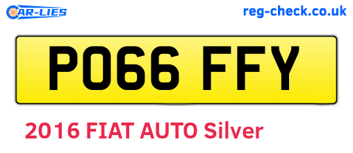 PO66FFY are the vehicle registration plates.