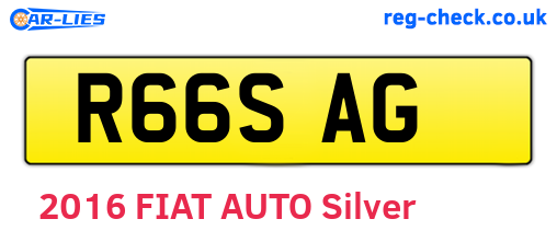 R66SAG are the vehicle registration plates.