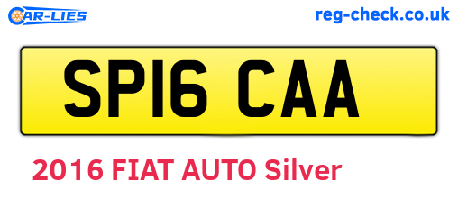 SP16CAA are the vehicle registration plates.