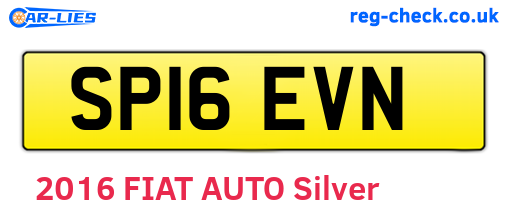 SP16EVN are the vehicle registration plates.