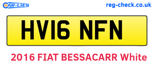 HV16NFN are the vehicle registration plates.
