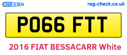 PO66FTT are the vehicle registration plates.