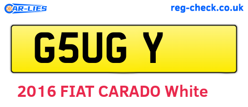 G5UGY are the vehicle registration plates.