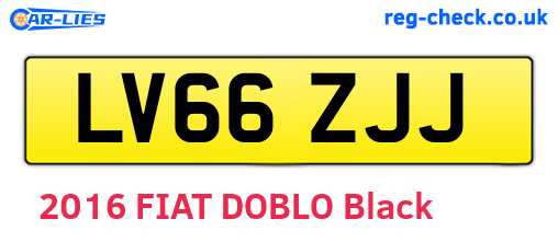 LV66ZJJ are the vehicle registration plates.