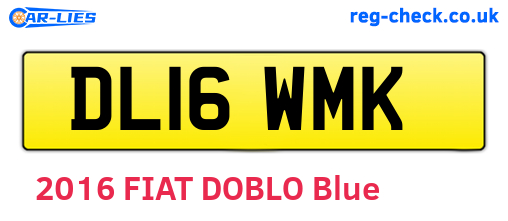 DL16WMK are the vehicle registration plates.