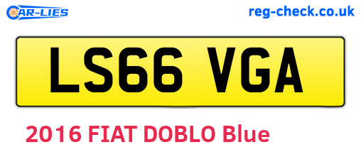 LS66VGA are the vehicle registration plates.