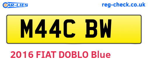 M44CBW are the vehicle registration plates.