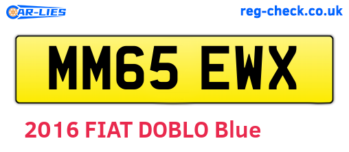 MM65EWX are the vehicle registration plates.