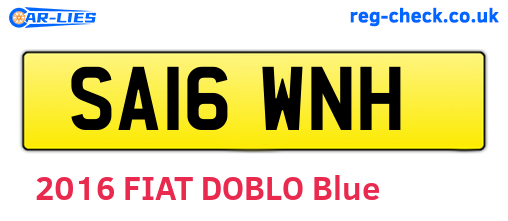 SA16WNH are the vehicle registration plates.