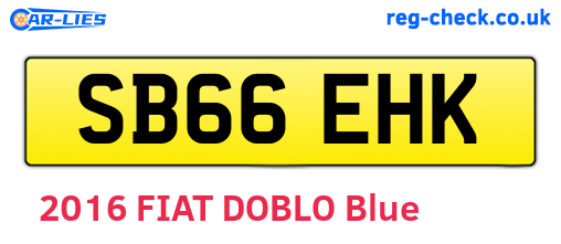 SB66EHK are the vehicle registration plates.