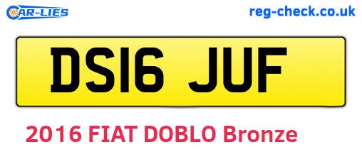 DS16JUF are the vehicle registration plates.