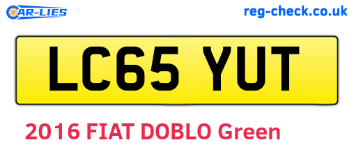 LC65YUT are the vehicle registration plates.