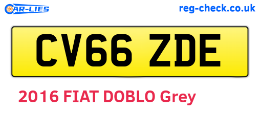 CV66ZDE are the vehicle registration plates.