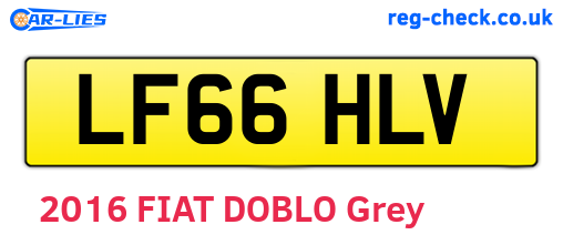 LF66HLV are the vehicle registration plates.