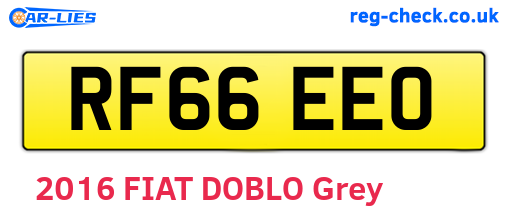 RF66EEO are the vehicle registration plates.