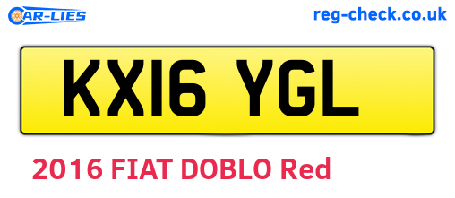 KX16YGL are the vehicle registration plates.