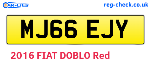 MJ66EJY are the vehicle registration plates.