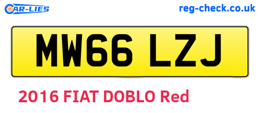 MW66LZJ are the vehicle registration plates.