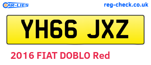 YH66JXZ are the vehicle registration plates.