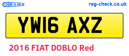 YW16AXZ are the vehicle registration plates.