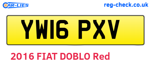 YW16PXV are the vehicle registration plates.