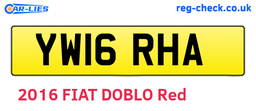 YW16RHA are the vehicle registration plates.