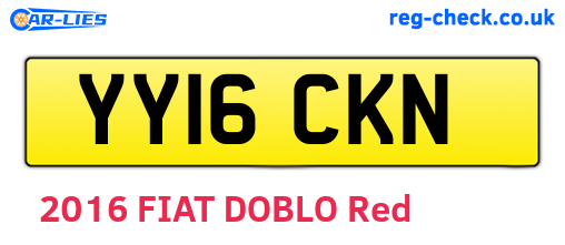 YY16CKN are the vehicle registration plates.