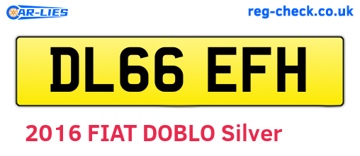DL66EFH are the vehicle registration plates.