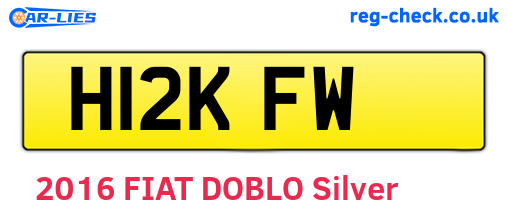 H12KFW are the vehicle registration plates.