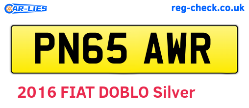PN65AWR are the vehicle registration plates.