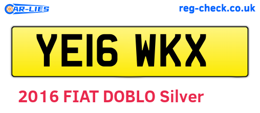 YE16WKX are the vehicle registration plates.