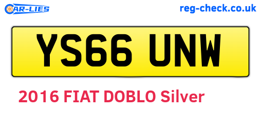 YS66UNW are the vehicle registration plates.