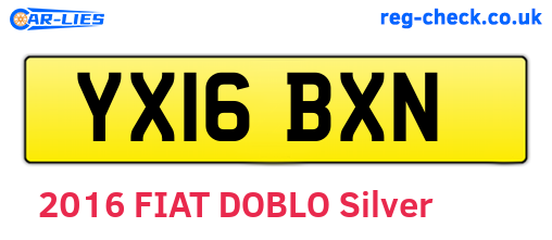 YX16BXN are the vehicle registration plates.