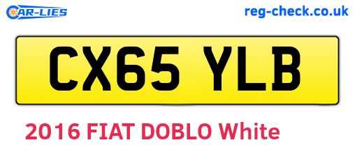 CX65YLB are the vehicle registration plates.