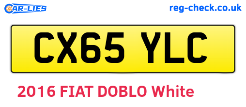 CX65YLC are the vehicle registration plates.