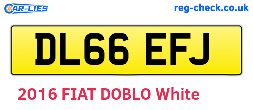 DL66EFJ are the vehicle registration plates.