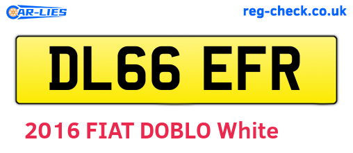 DL66EFR are the vehicle registration plates.