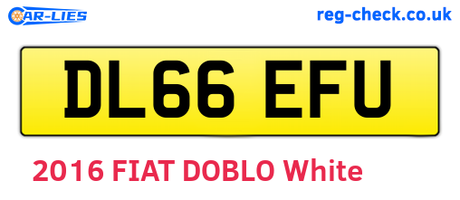 DL66EFU are the vehicle registration plates.