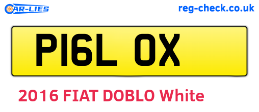 P16LOX are the vehicle registration plates.