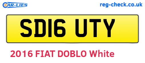 SD16UTY are the vehicle registration plates.