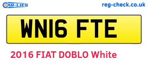 WN16FTE are the vehicle registration plates.