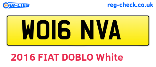 WO16NVA are the vehicle registration plates.